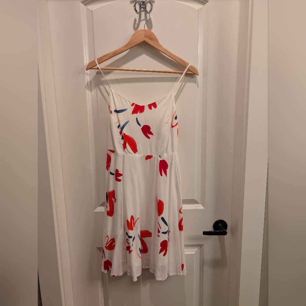 Old Navy White Dress with Red and Blue Accents
